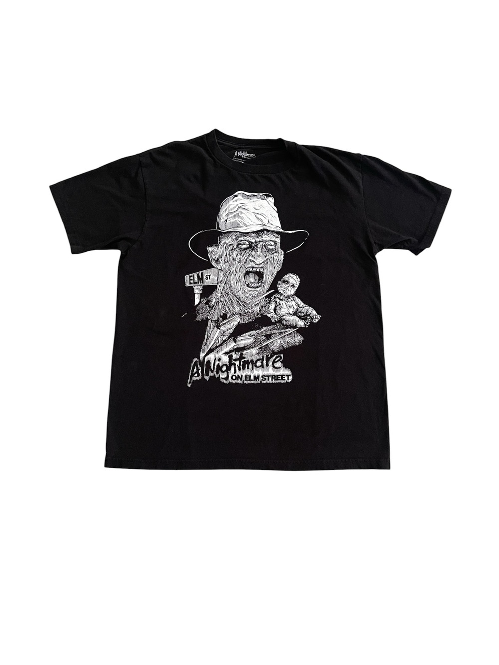 A Nightmare On Elm Street Freddy Krueger Black Shirt - large